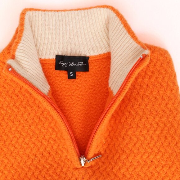 Enzo Mantovani  wool and cashmere   Half-Zip MockNeck Sweater - Picture 2 of 8